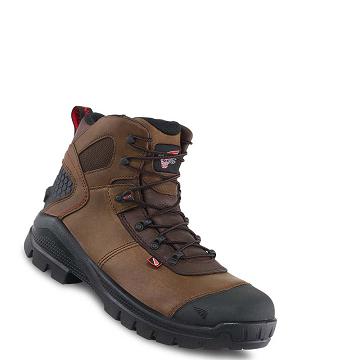 Red Wing 6-inch Soft Toe Men's Work Boots Brown | ZA 97ZUT